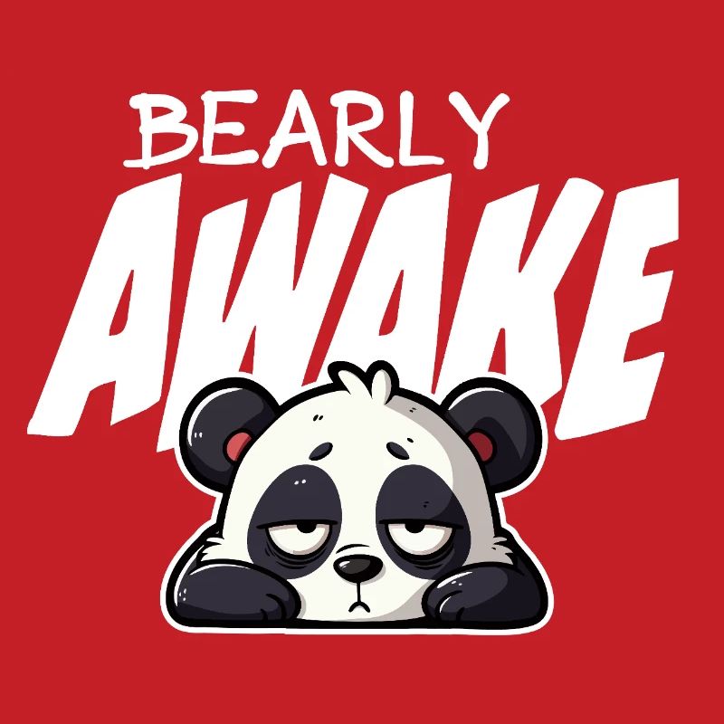 Sleeping Panda Barely Awake