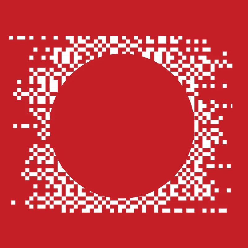 Cercle de pixels Nébuleuse abstraite