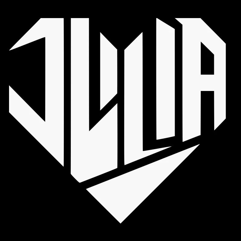 Julia Nom Design Coeur Design - Couleur Variable