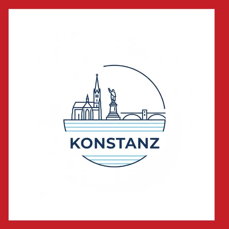Konstanz Skyline Bodensee Emblem