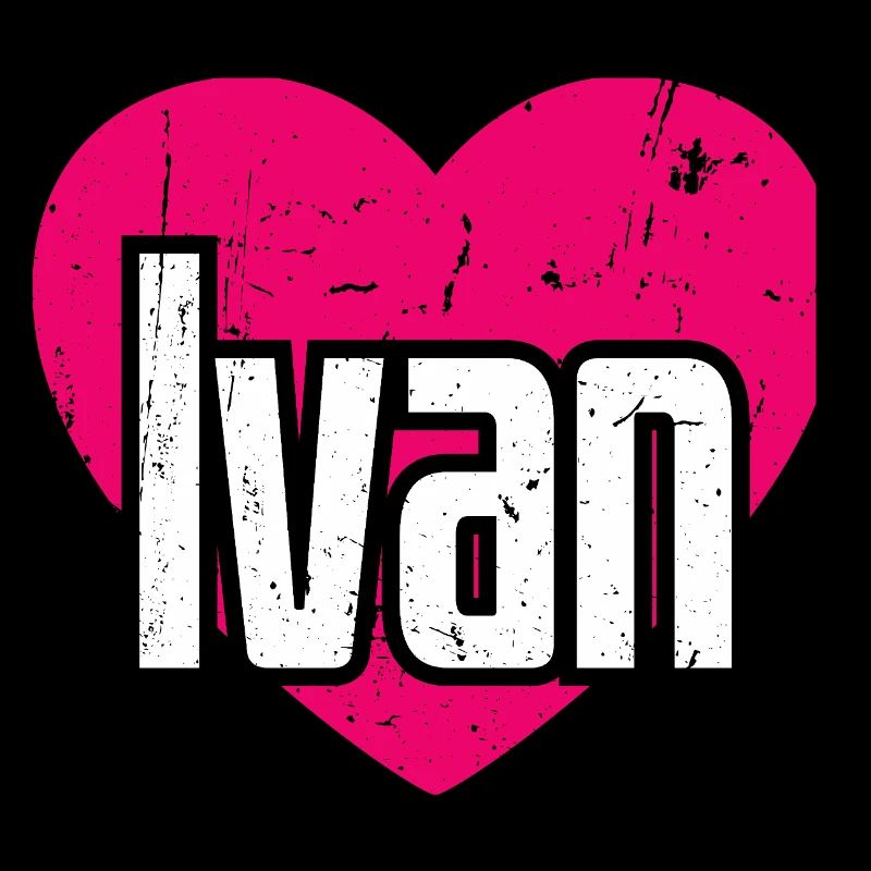 J’aime Ivan Coeur Rose J’aime Ivan