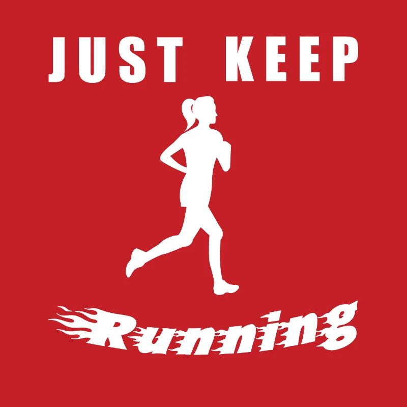 Continue simplement de courir – Silhouette de coureur