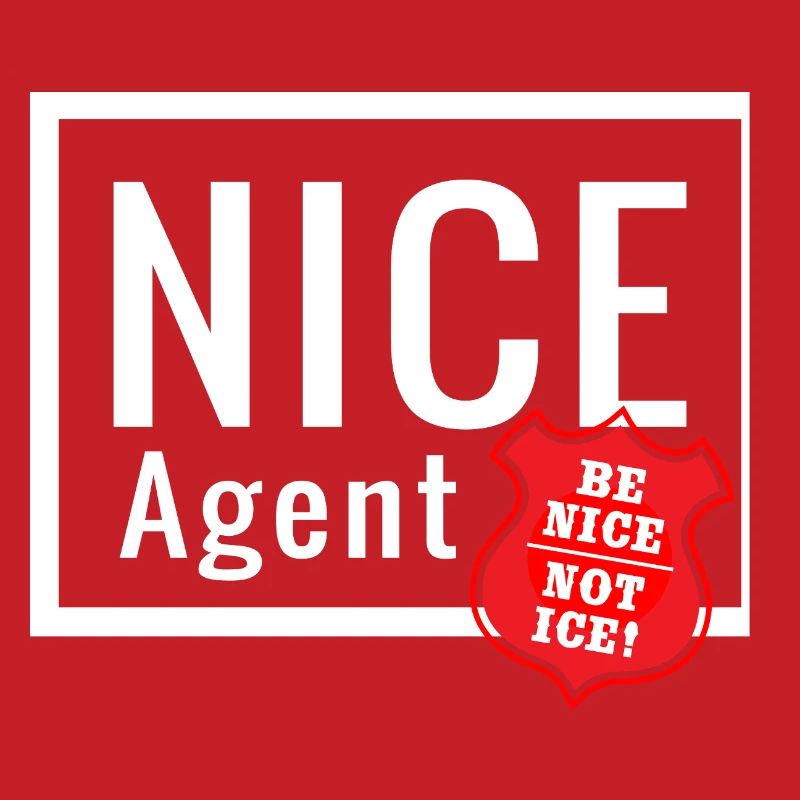 Logo d’agent NICE avec badge statement be nice