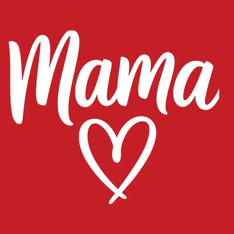 Mama Heart Script Handwritten Love