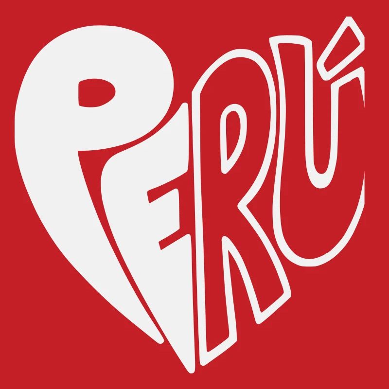 Logo dessiné à la main du Pérou - Variable de couleur