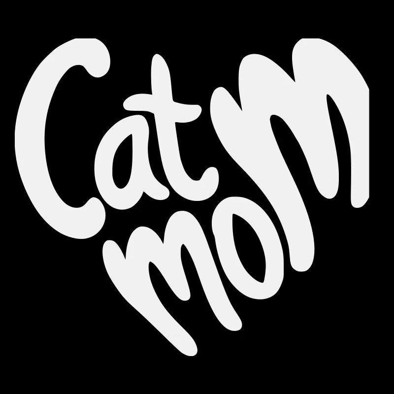 Lettrage en forme de cœur de maman chat