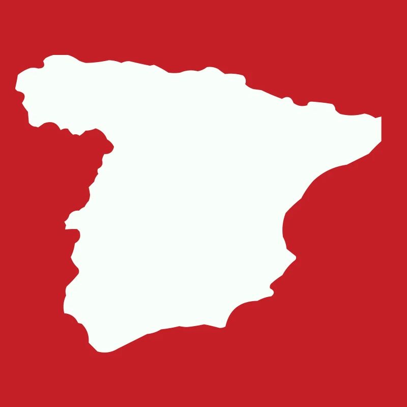 Spanienkarten Silhouettedesign