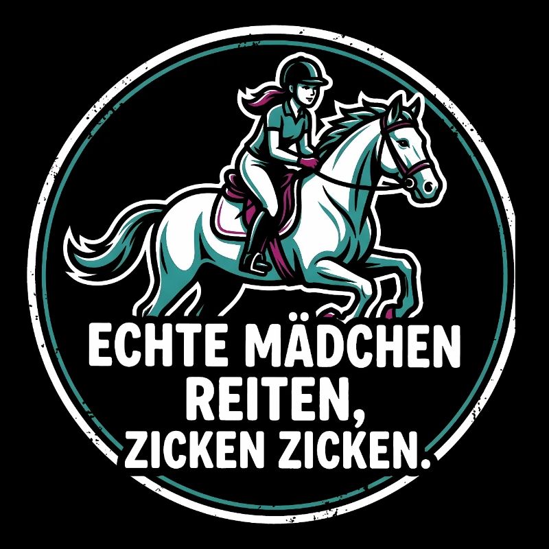 Pferdemädchen Spruch - Echte Mädchen Reiten