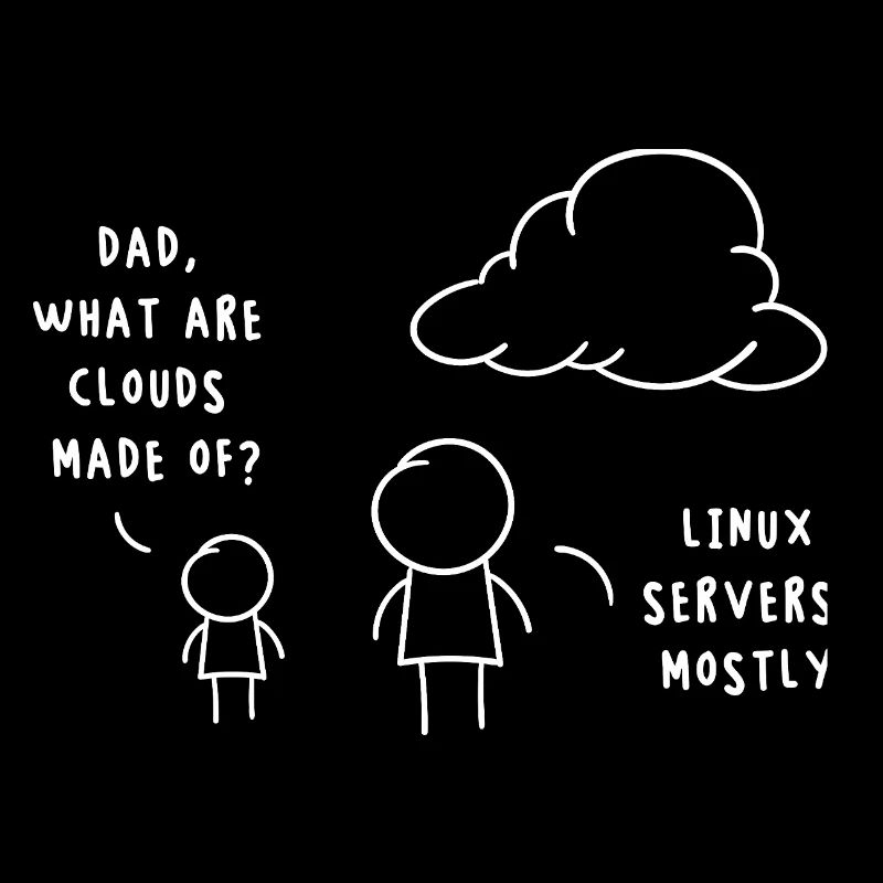 Linux Server Cloud Computing Lustiger Spruch