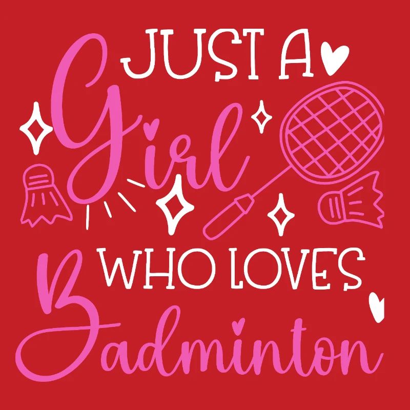 Nur ein Mädchen, das Badminton liebt