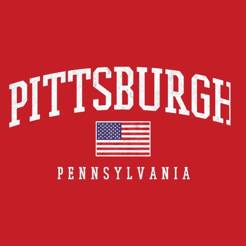 Arc de Pittsburgh avec drapeau