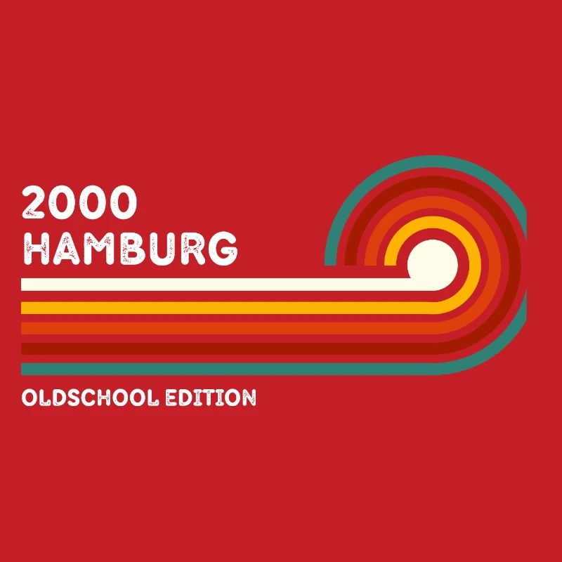 Hamburg Retro Shirt 2000 Code postal Souvenir Code postal