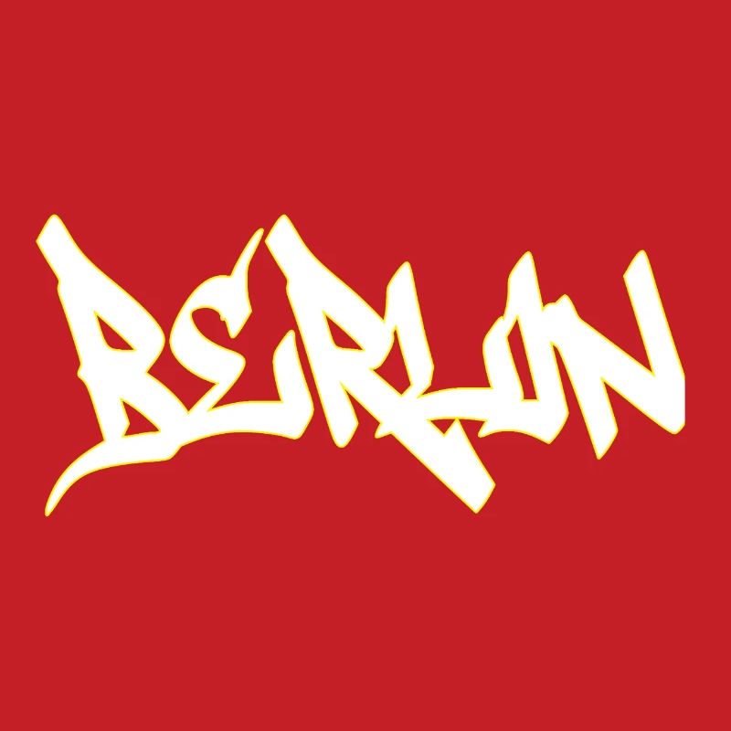Lettrage marron graffiti de Berlin