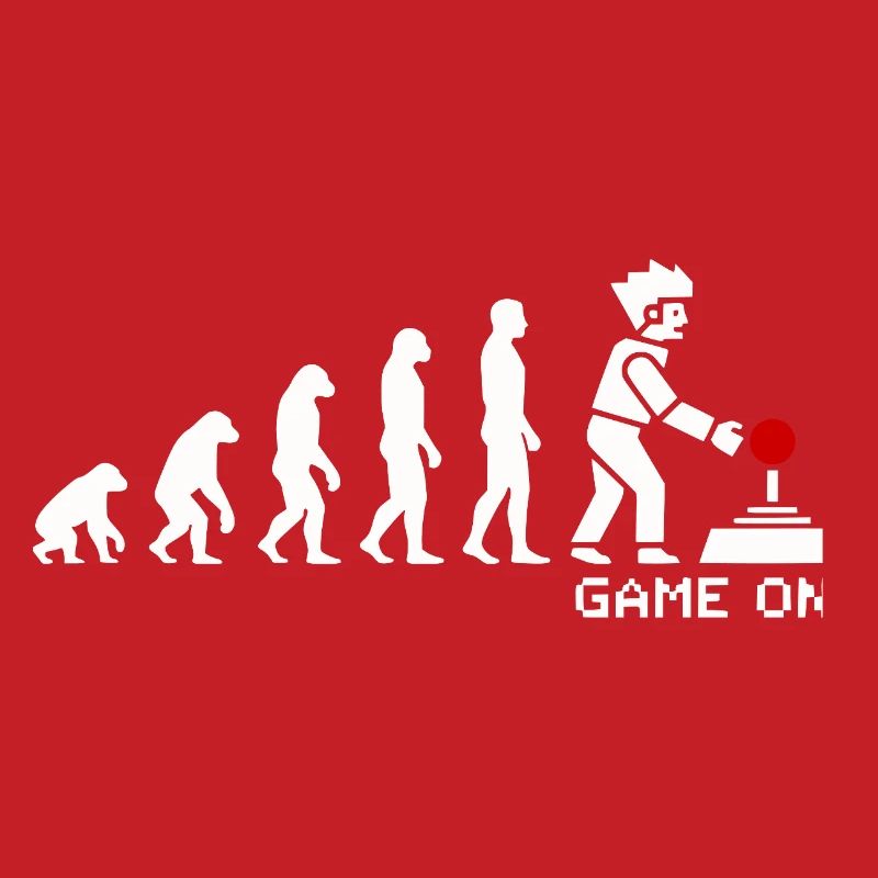 Game On Evolution: Gaming Button Gamer Nerd