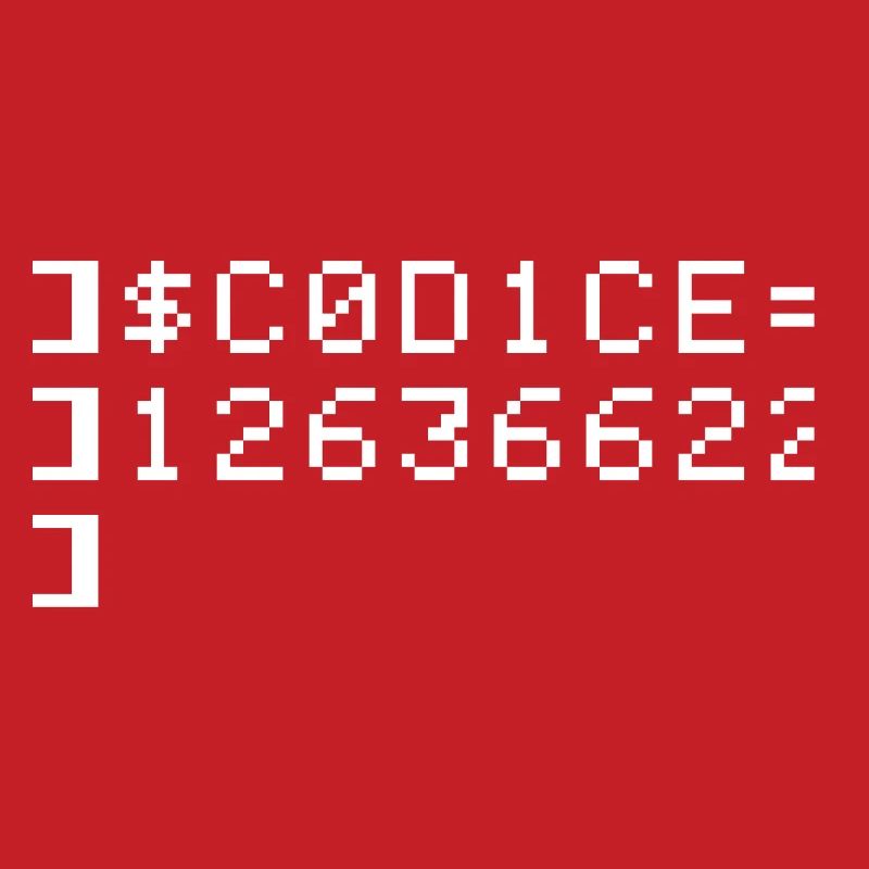 C0D1CE Codice 8-Bit Esadecimal Code Nerd Pix
