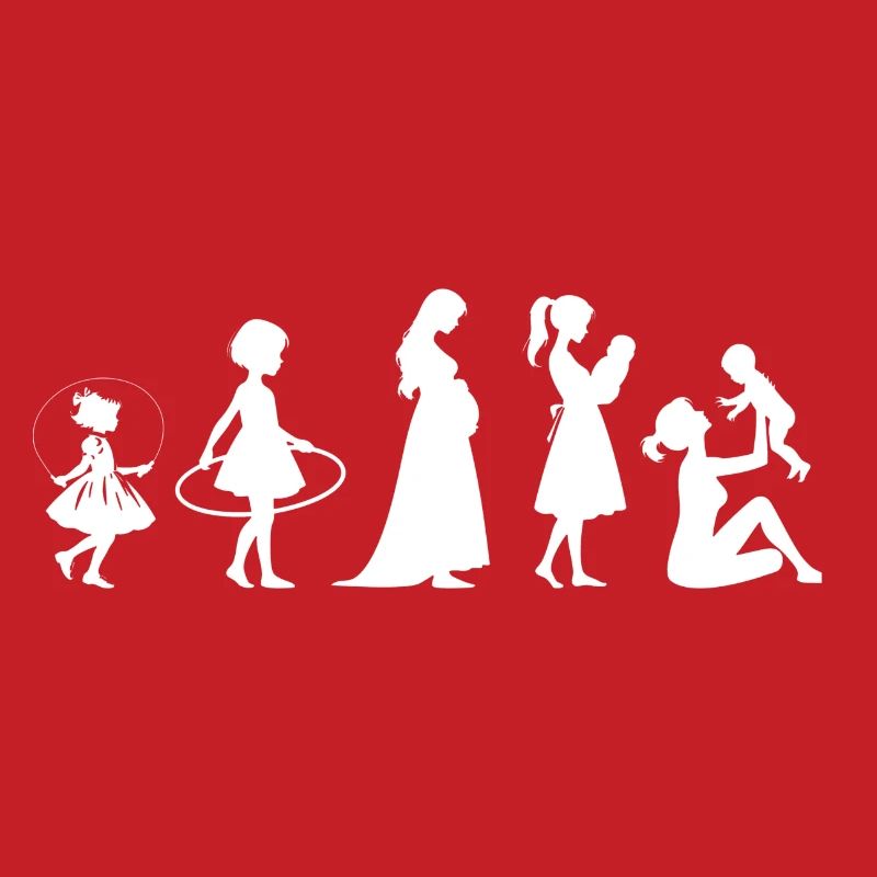 Evolution Mama Muttertag kind Familie