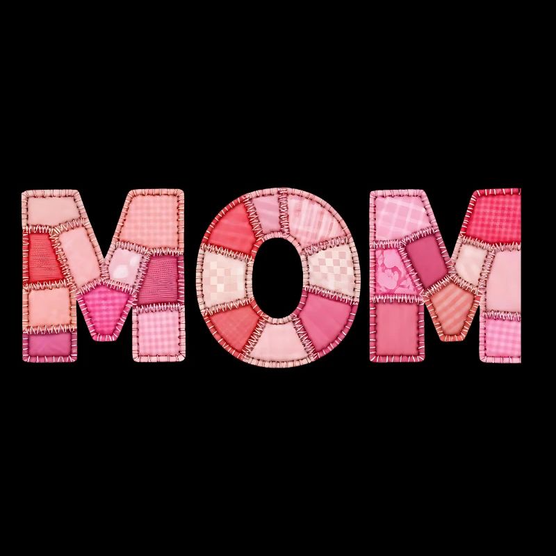 DIY Patchwork Style Mom Typography Mom