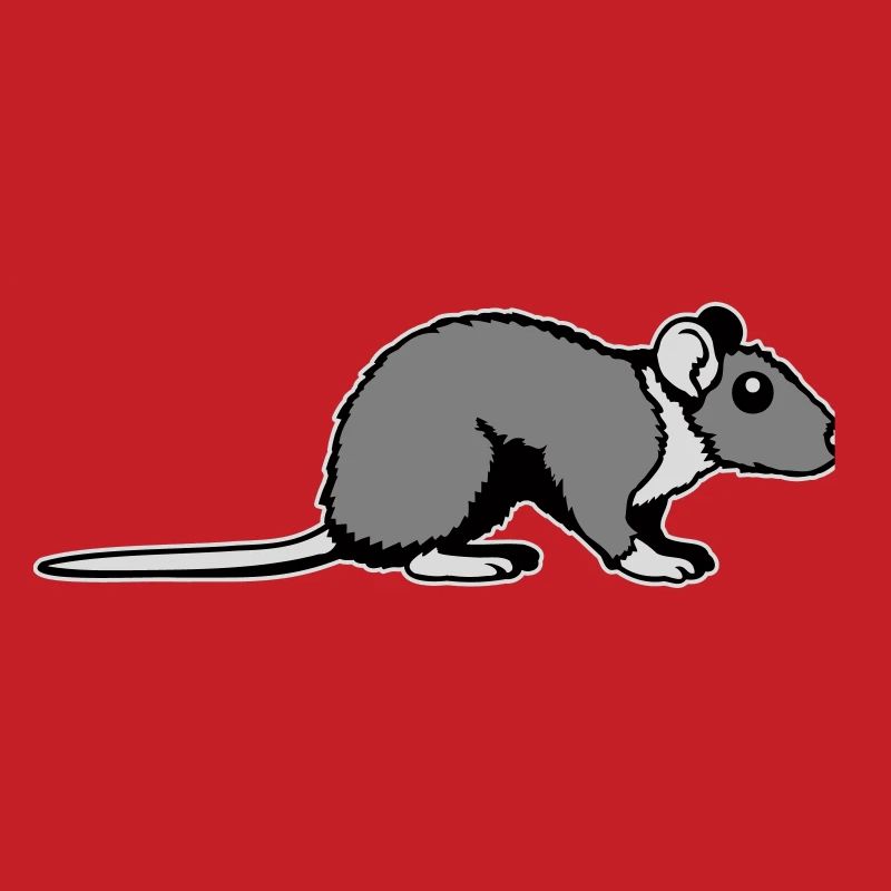Rat Side Profile Cute Funny Rodent Animal Comic