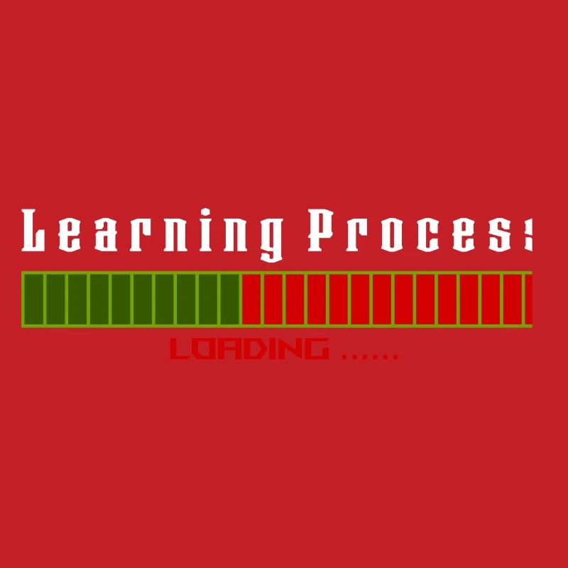Learning Process Loading black shirt