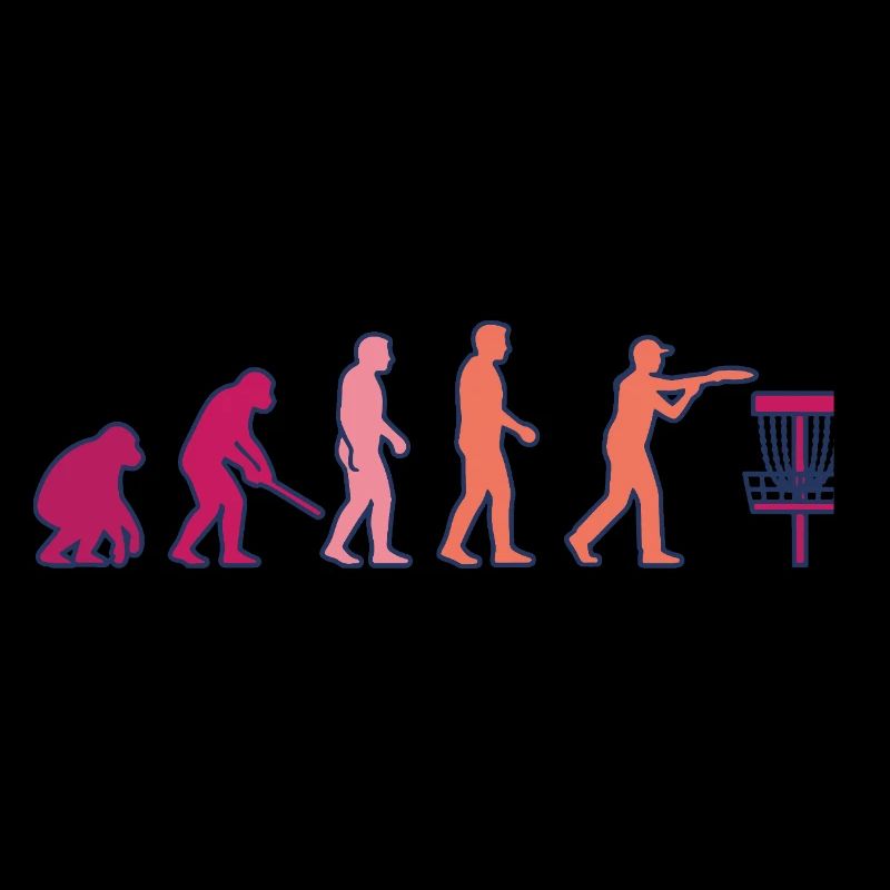 Disc Golf Evolution Funny Disc Golfer Flying Disc