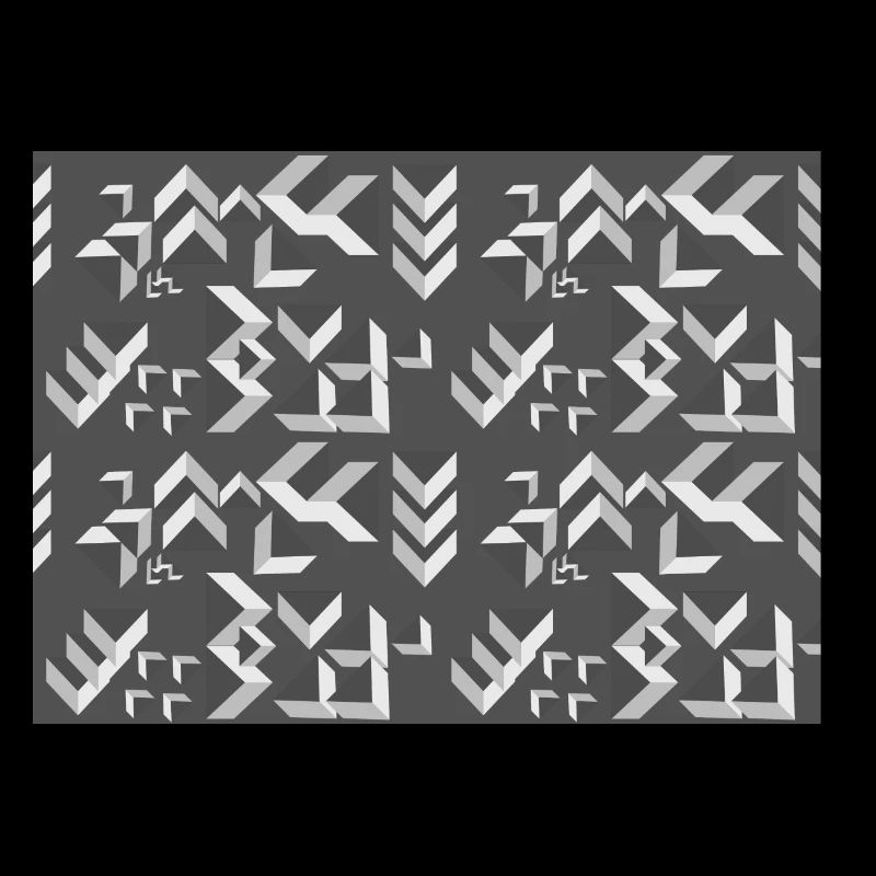 Deco pattern triangles grey-white