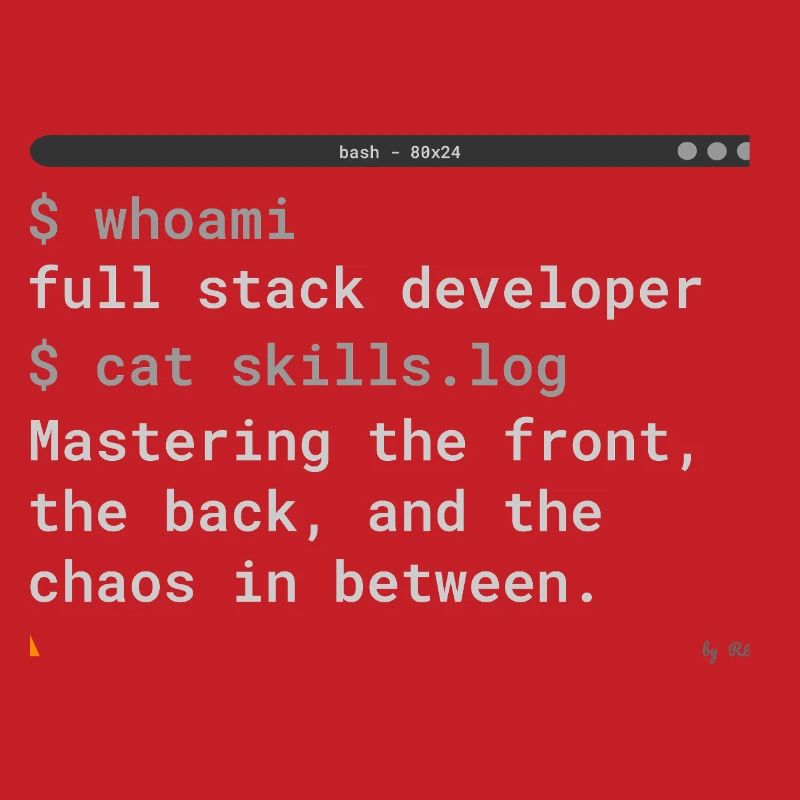 Full Stack Developer Terminal Design
