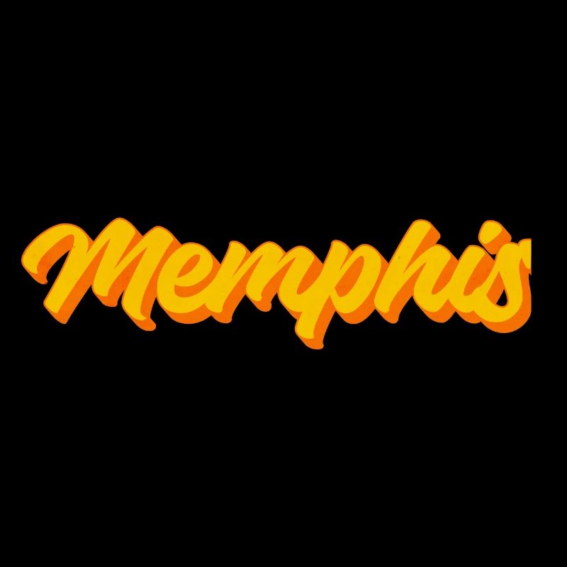 Memphis Retro Script Sunset