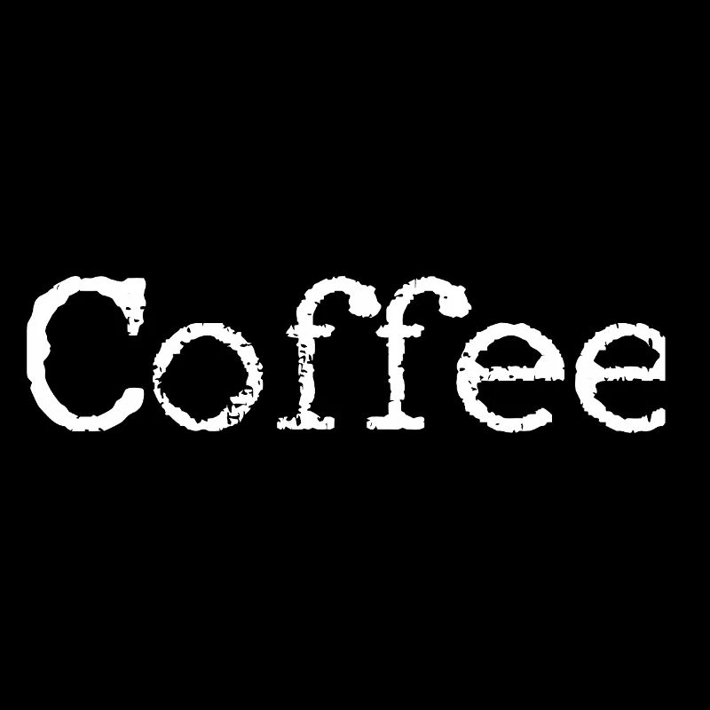 Coffee Scribble White on Black