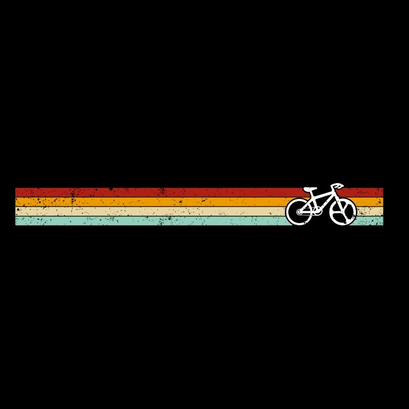 Vélo à rayures rétro sur bannière dégradée