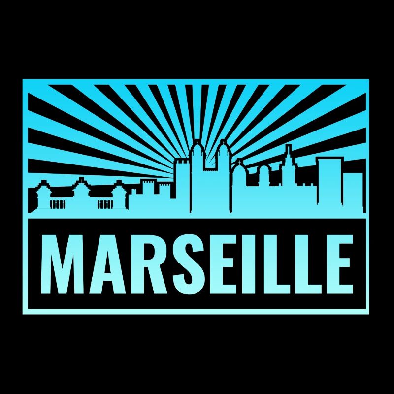 Rayons de soleil de la Skyline de Marseille