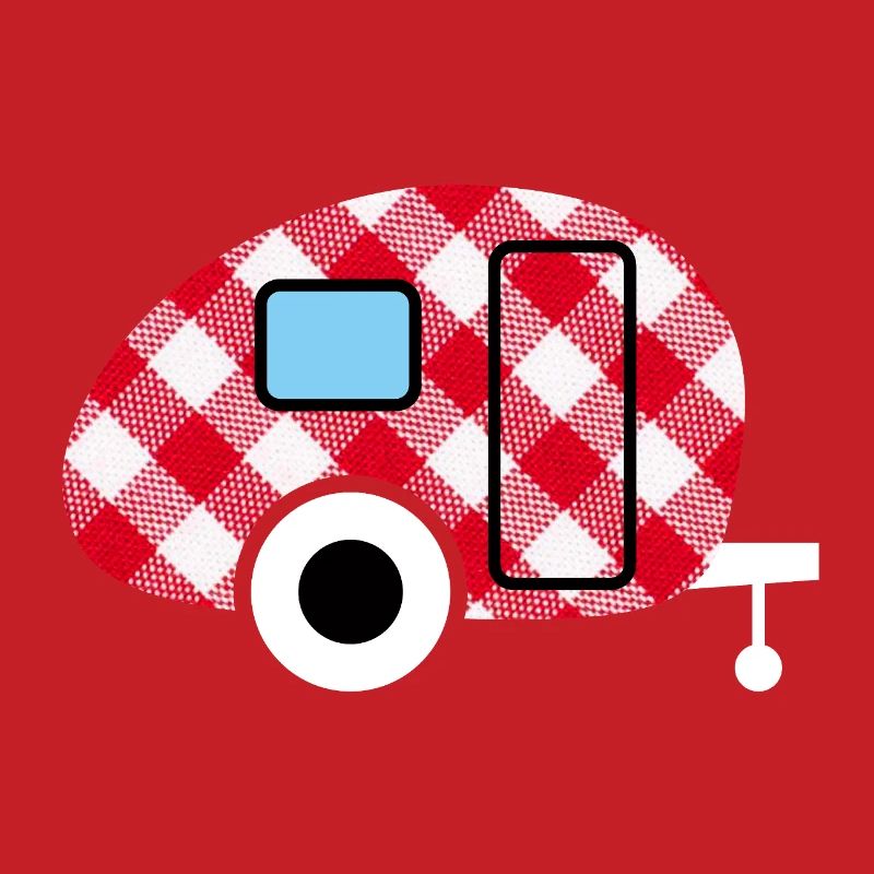 Caravan Caravan Checkered Check Pattern Camping Fan
