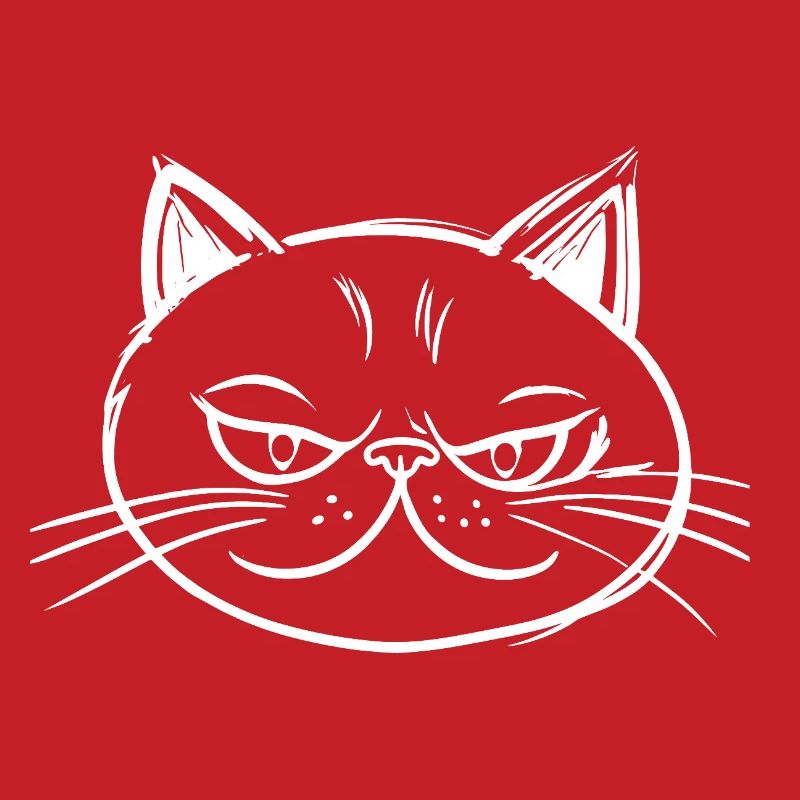 Chat à l’expression espiègle Dessin