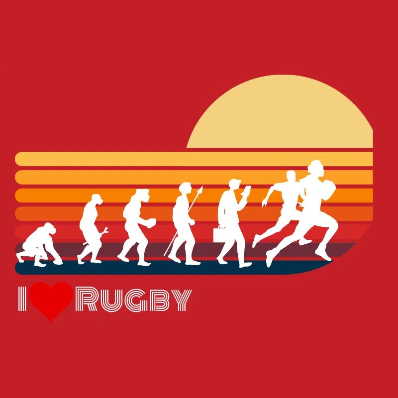 Rugby Rétro Evolution Coucher de soleil