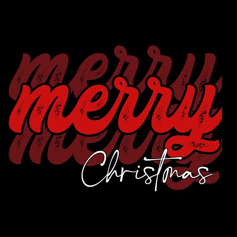 Overlapped Merry Christmas Script