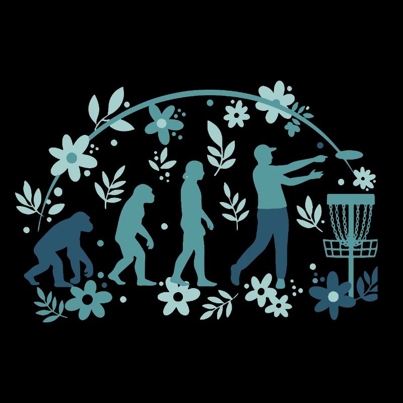 Disc Golf Evolution Drôle de Disc Golfeur Flying Disc