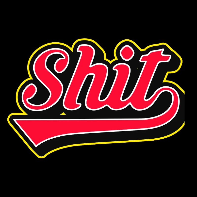 Shit Word Script Logo