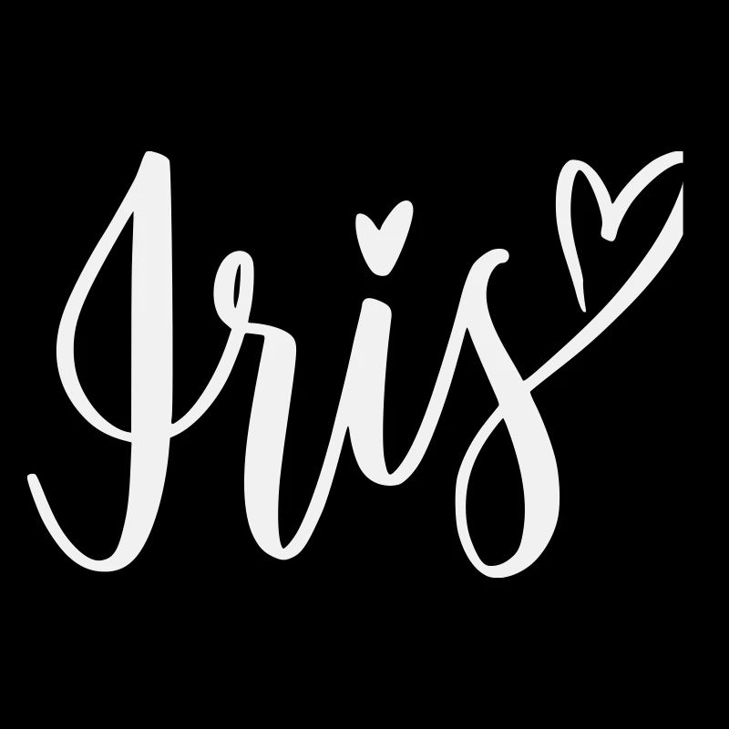 Iris Herz Schriftzug