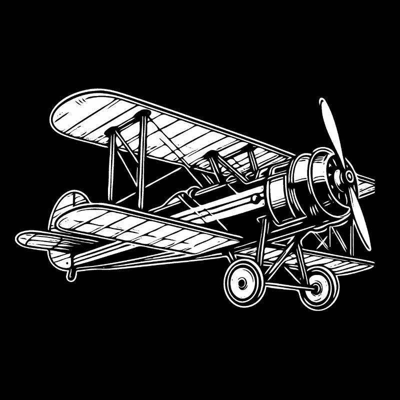 Doppeldecker Oldtimer, Klassisches Flugzeug Design