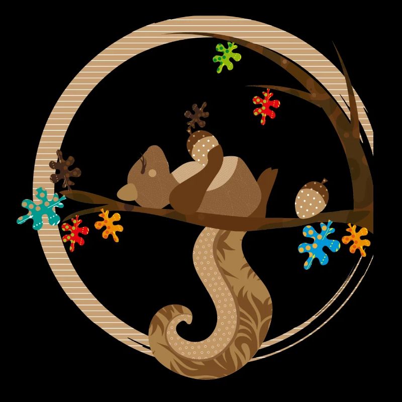 Ein Eichhörnchen schläft