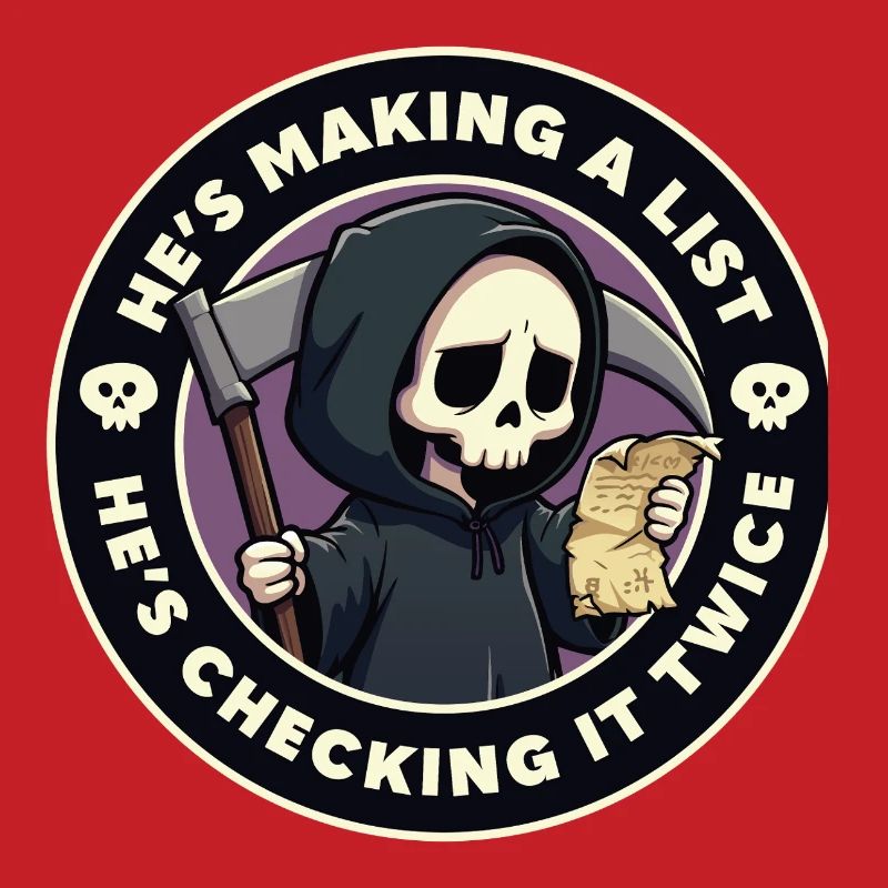 He's making a list, He's checking it twice