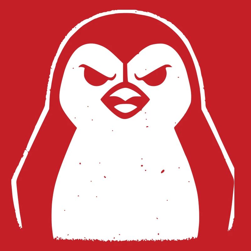 pinguin stencil grunge minimalistisch-vector Linux