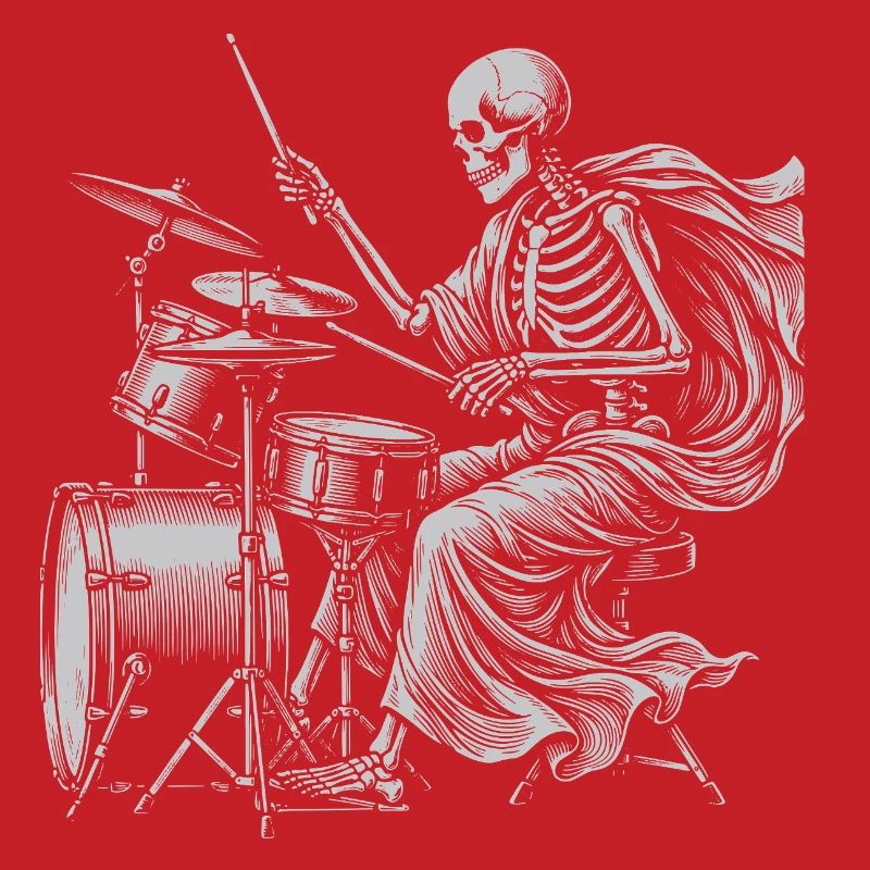 Batteur squelette avec cape