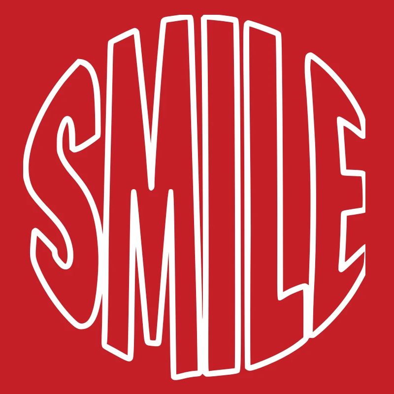 Clear smile lettering with contours