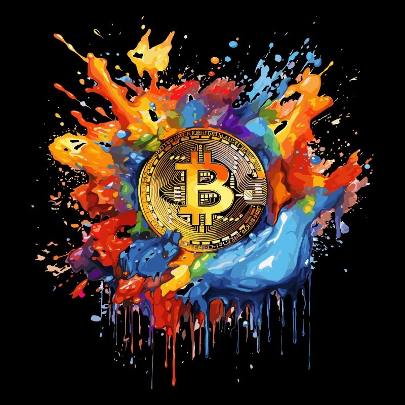 Splash de couleur Bitcoin
