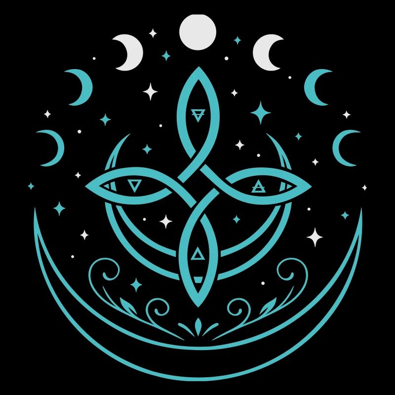 Moon Phases & Elements - Spiritual Symbol
