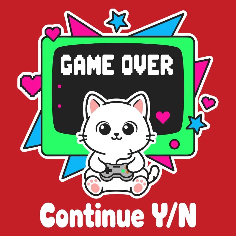 Retro Cats Controller Game Over