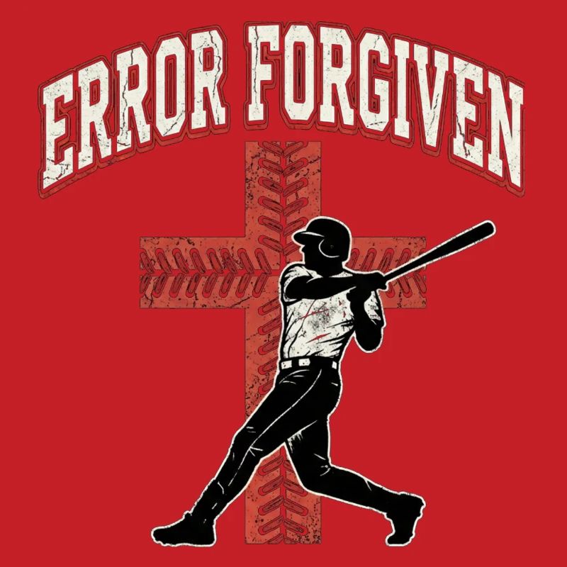 Error Forgiven Christlicher Baseball Glaube Jesus