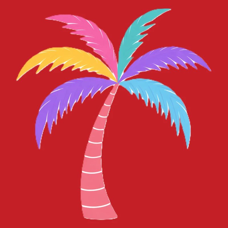 Bunte Palme Regenbogenfarben