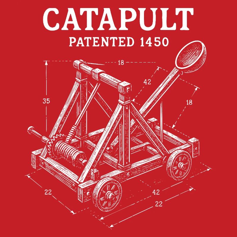 Conception de plan mécanique de catapulte