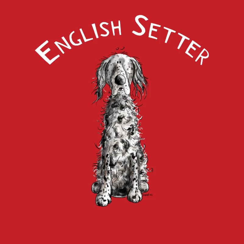 Drolliger Englischer Setter I Hunde Comic Geschenk